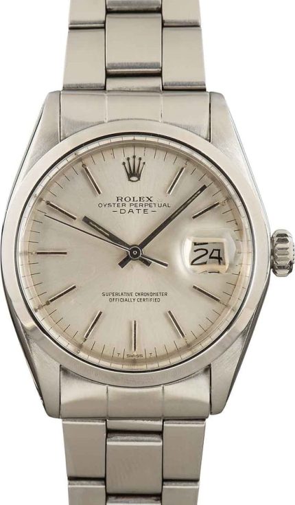 Used Rolex Date 1500 Silver Dial