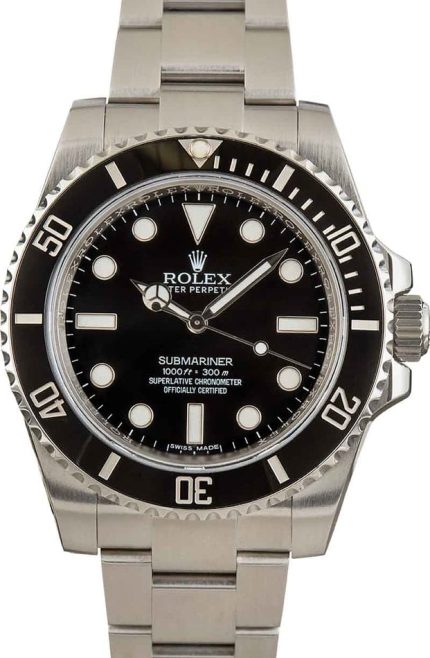 Pre-Owned Rolex Submariner 114060 Black Dial